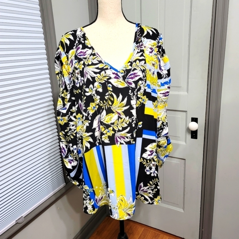 Ashley Stewart Open Sleeve Pullover Blouse